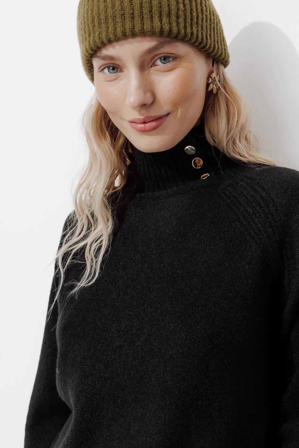 Promod Pull col montant Femme - Noir New
