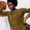 Promod Pull col rond Femme - Vert olive Vertolive Sale