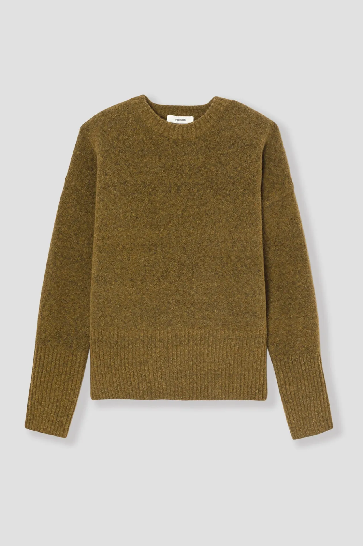 Promod Pull col rond Femme - Vert olive Vertolive Sale