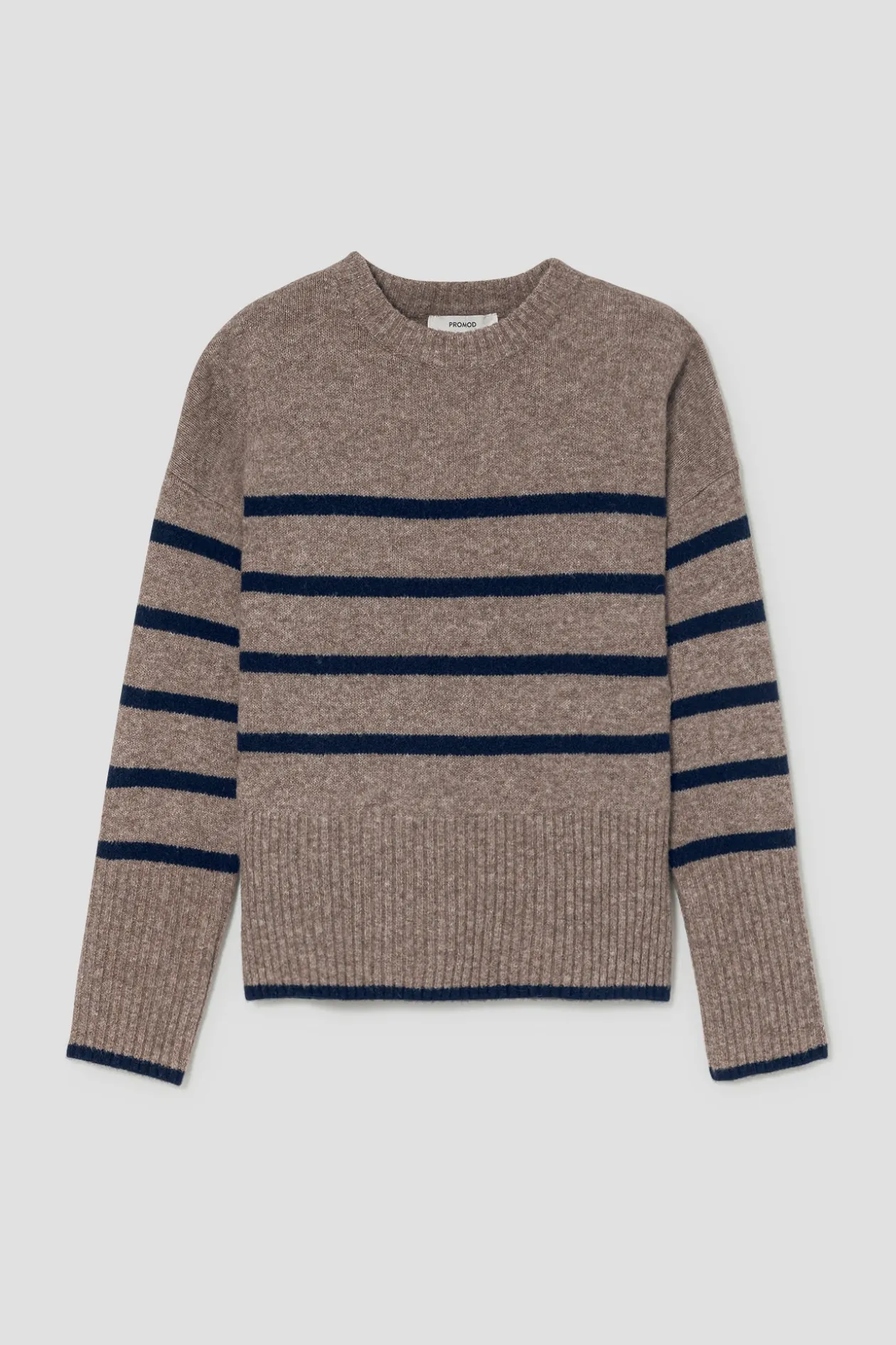 Promod Pull col rond marinière - Rayé marine Rayémarine Sale