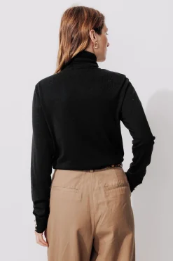 Promod Pull col roulé éco-conçu Femme - Noir Flash Sale