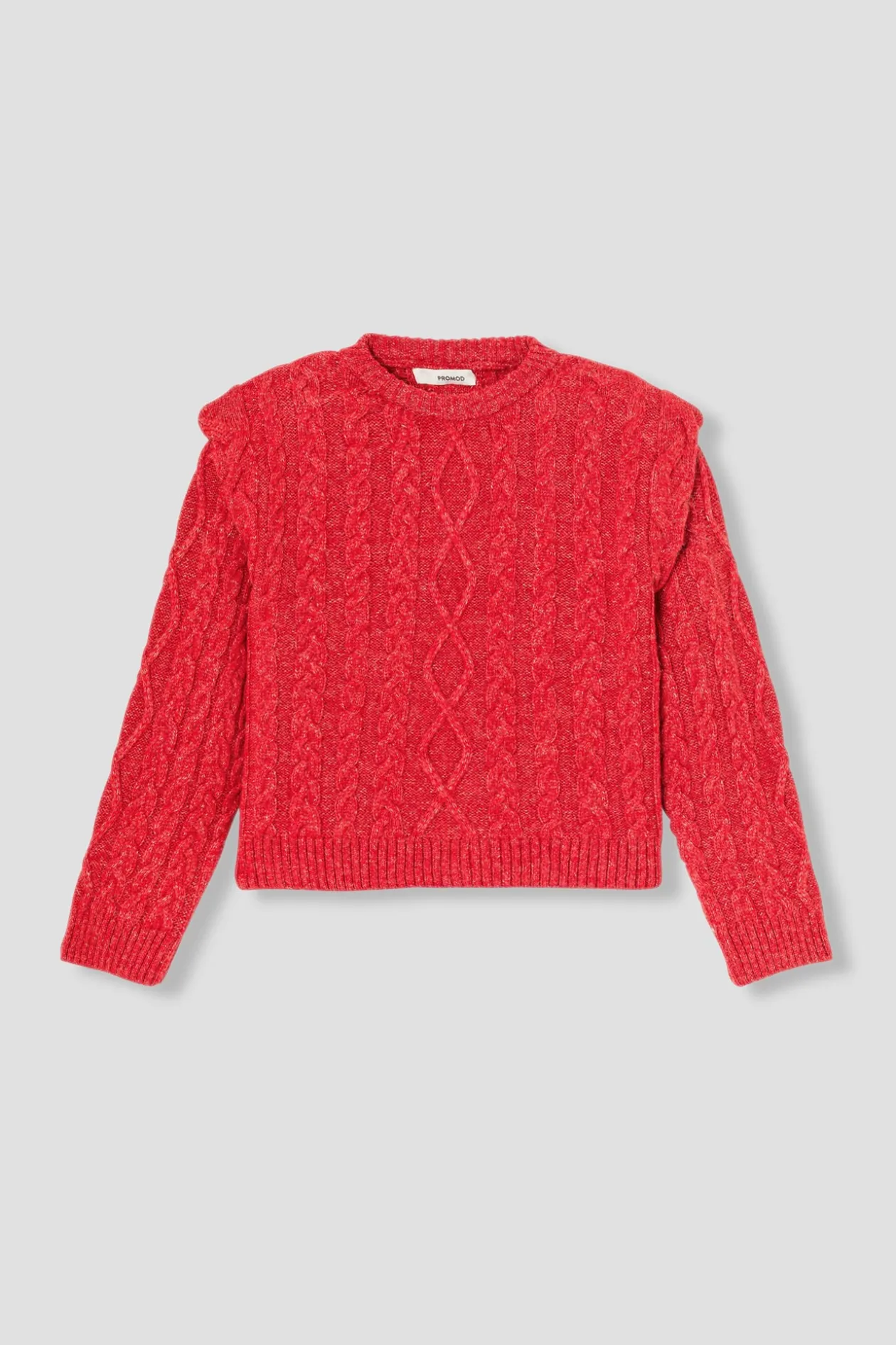Promod Pull court torsadé Femme - Rouge Cheap