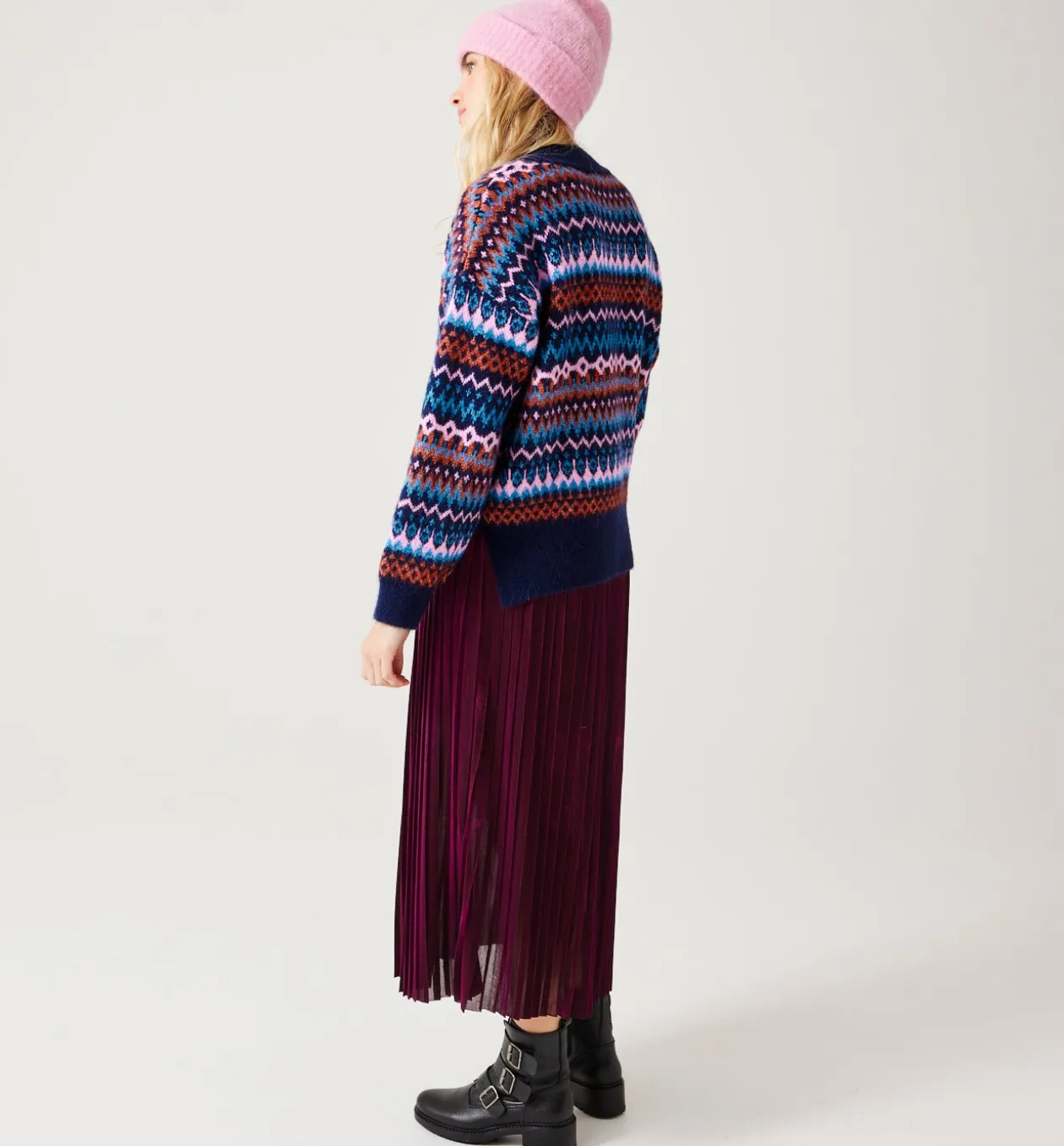 Promod Pull de Noël Femme - Imprimé marine Imprimémarine Shop