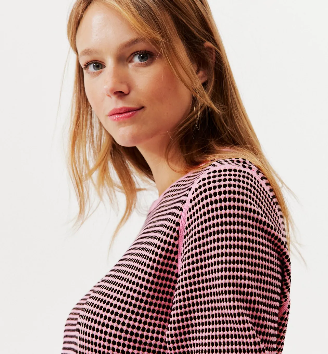 Promod Pull effet jacquard Femme - Imprimé lilas Imprimélilas Shop