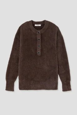 Promod Pull fluffy col rond Femme - Chocolat Best