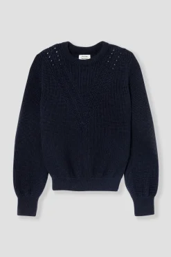Promod Pull made in France 100% laine - Marine Discount