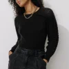 Promod Pull maille dentelle Femme - Noir Sale