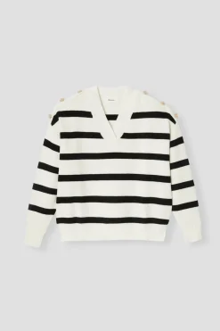Promod Pull marin rayé Femme - Rayé écru Rayéécru Flash Sale