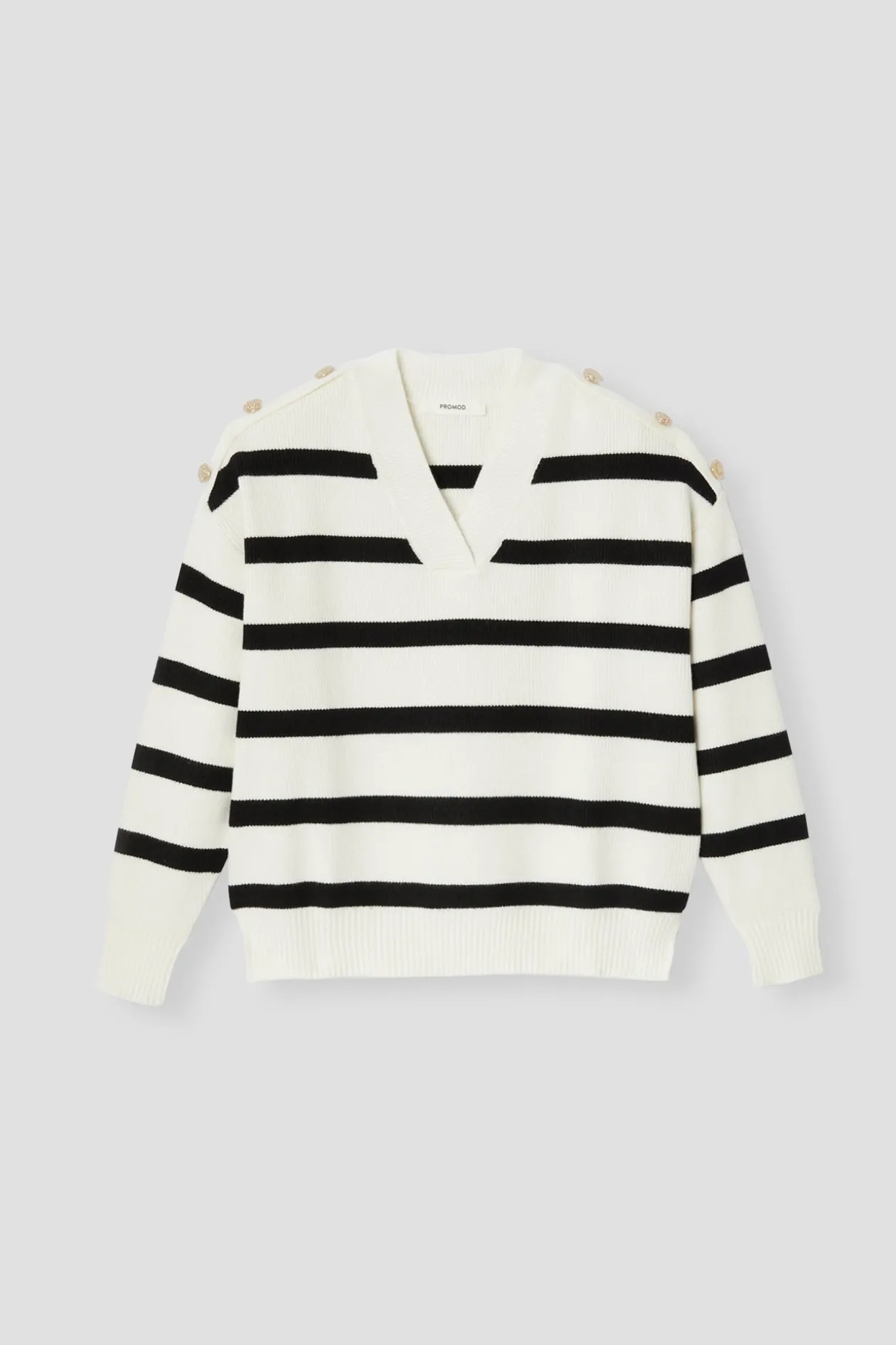 Promod Pull marin rayé Femme - Rayé écru Rayéécru Flash Sale