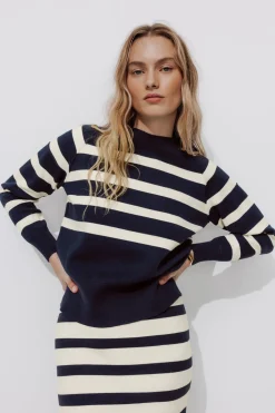 Promod Pull marinière Femme - Rayé marine Rayémarine Cheap
