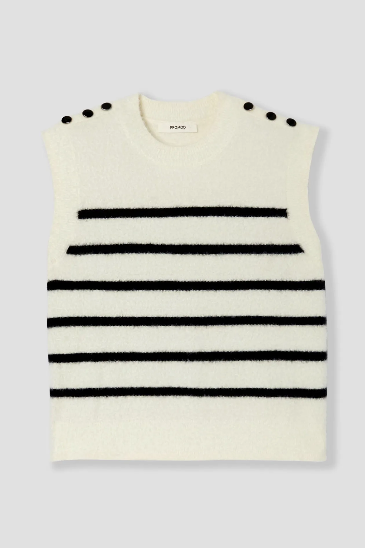 Promod Pull marinière sans manches - Rayé marine Rayémarine Cheap