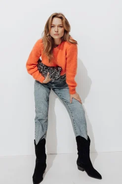 Promod Pull moelleux col rond Femme - Corail clair Corailclair Best