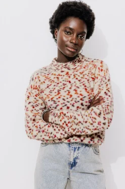 Promod Pull moelleux tacheté Femme - Imprimé écru Impriméécru Best Sale