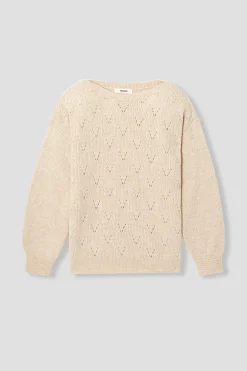 Promod Pull pailleté col bateau Femme - Beige Clearance