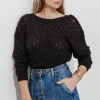 Promod Pull pailleté recto-verso - Noir Shop