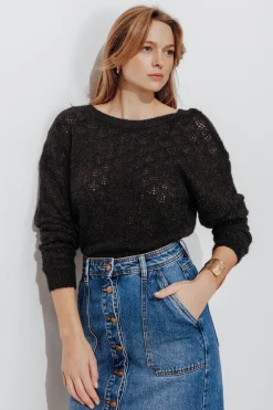 Promod Pull pailleté recto-verso - Noir Shop