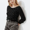 Promod Pull perlé Femme - Noir Cheap