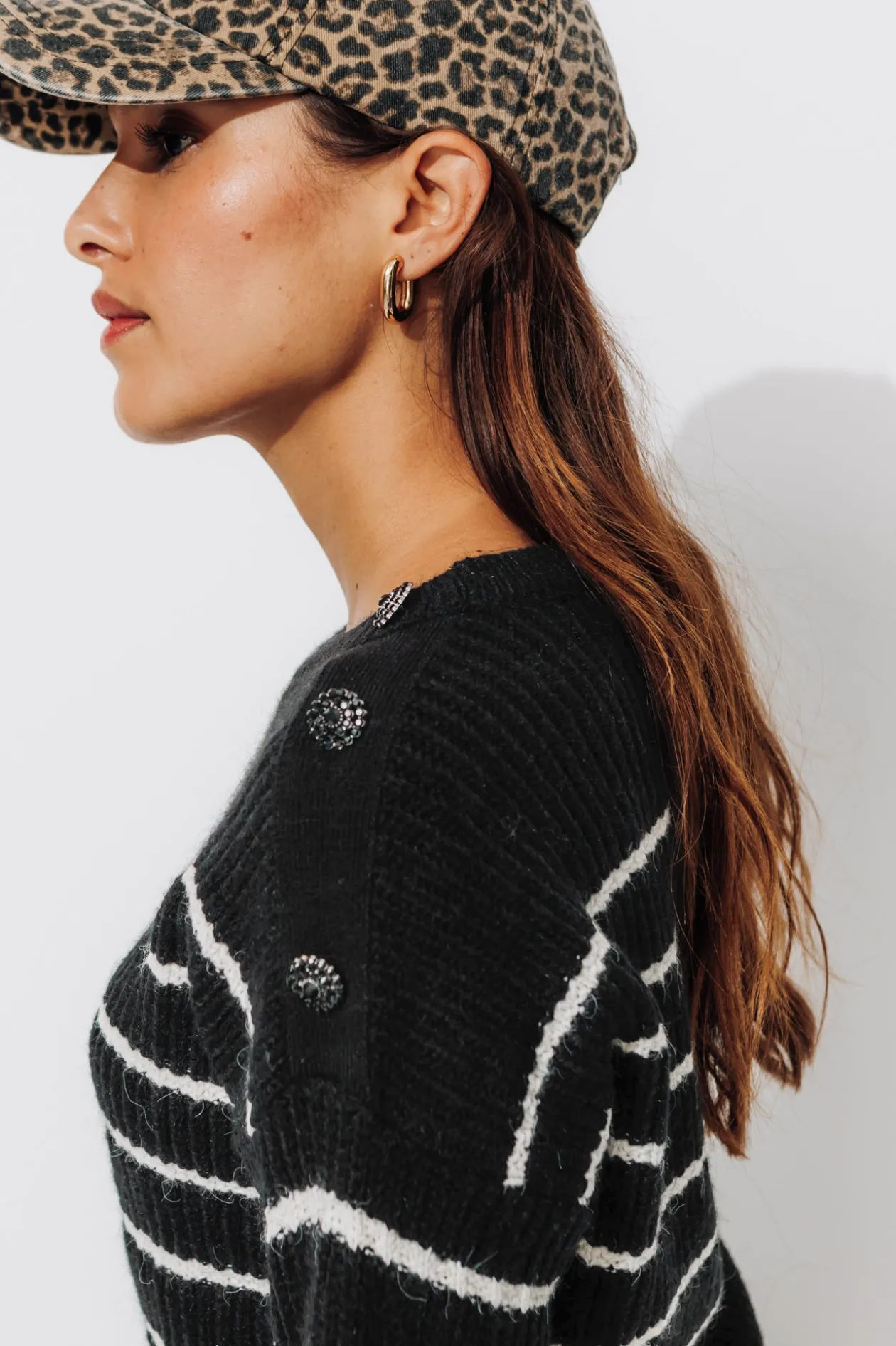 Promod Pull rayé côtelé Femme - Rayé Noir RayéNoir Store