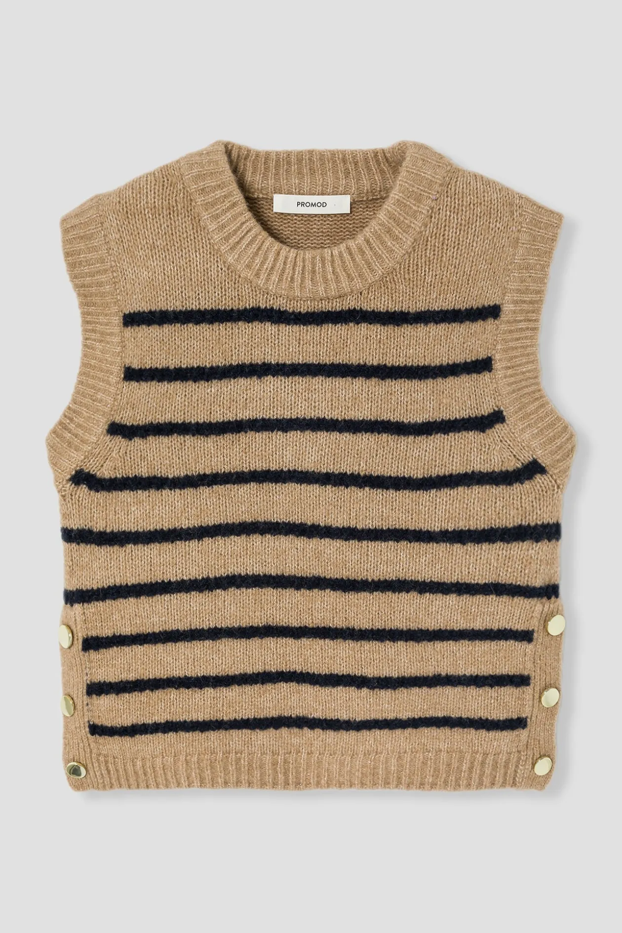 Promod Pull sans manches Femme - Rayures multicolores Rayuresmulticolores Fashion