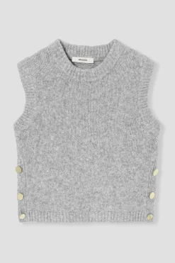 Promod Pull sans manches Femme - Gris clair Grisclair Fashion