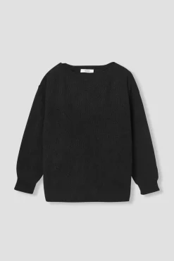 Promod Pull torsadé col bateau Femme - Noir Fashion