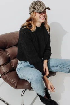 Promod Pull torsadé col rond Femme - Noir Store