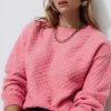 Promod Pull torsadé col rond Femme - Rose fluo Rosefluo Store