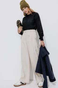 Promod Pull torsadé col rond Femme - Noir Store
