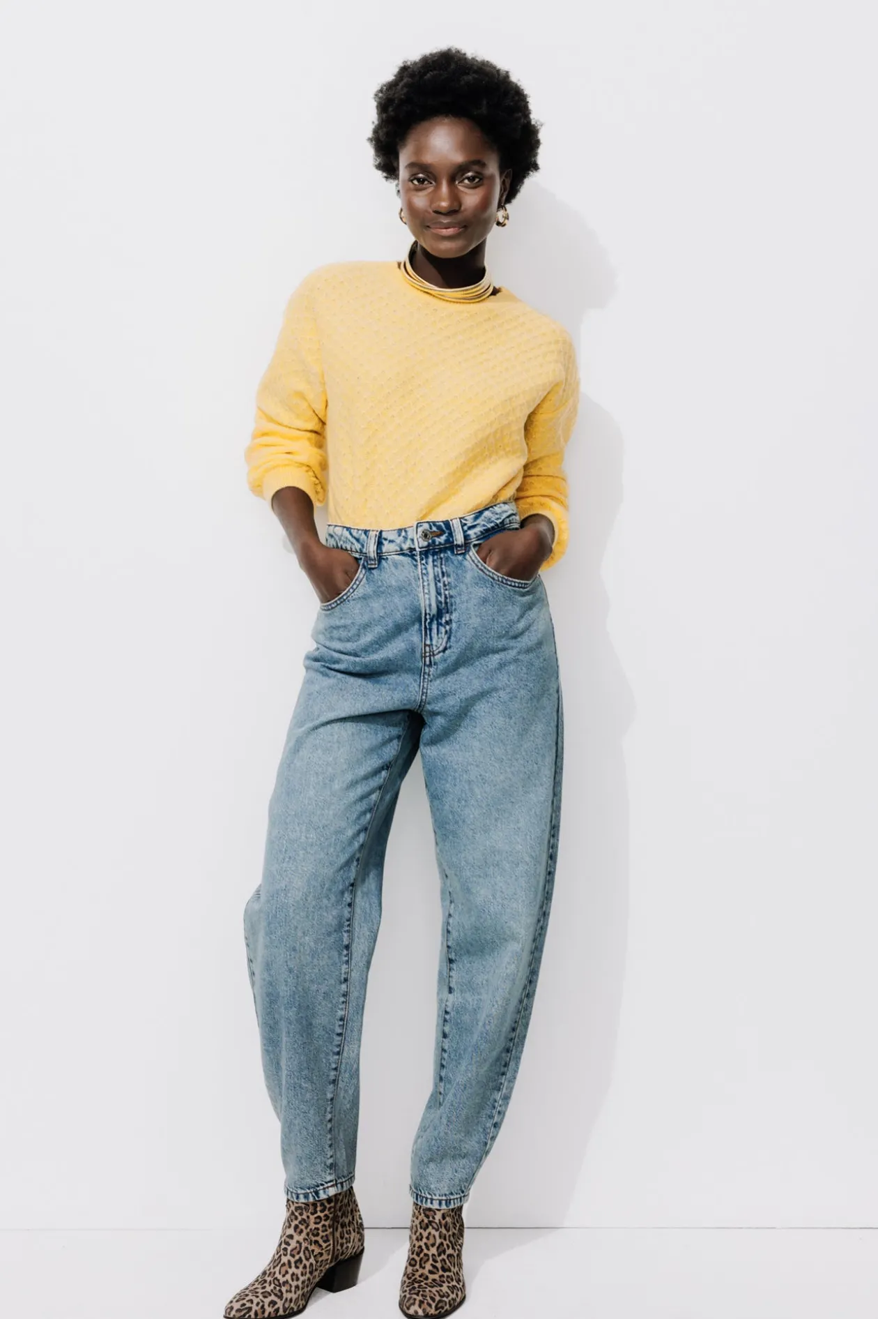 Promod Pull torsadé col rond Femme - Jaune clair Jauneclair Flash Sale