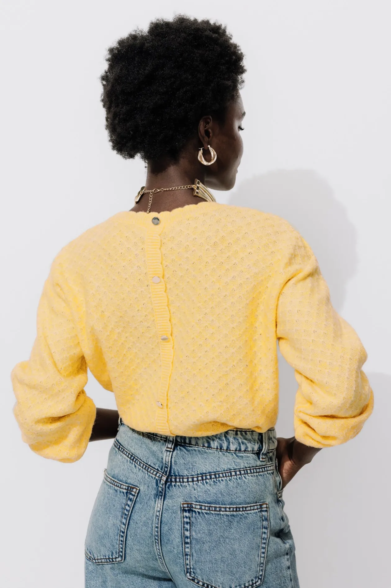 Promod Pull torsadé col rond Femme - Jaune clair Jauneclair Flash Sale