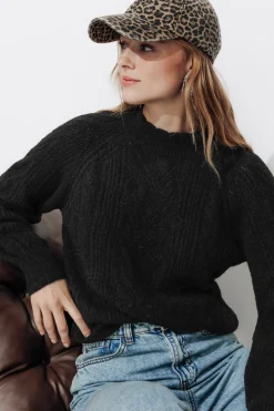 Promod Pull torsadé col rond Femme - Noir Store