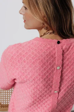 Promod Pull torsadé col rond Femme - Rose fluo Rosefluo Store