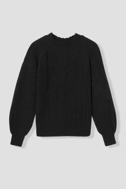 Promod Pull torsadé col rond Femme - Noir Store