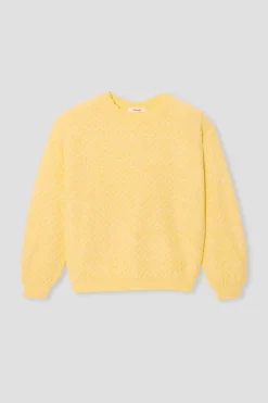 Promod Pull torsadé col rond Femme - Jaune clair Jauneclair Flash Sale