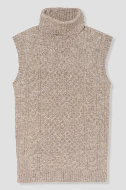 Promod Pull-tunique col roulé Femme - Beige Store