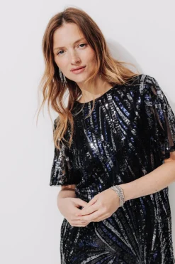 Promod Robe à paillettes recto/verso - Imprimé multicolore Imprimémulticolore Store