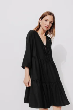 Promod Robe baby doll nouettes - Noir Clearance