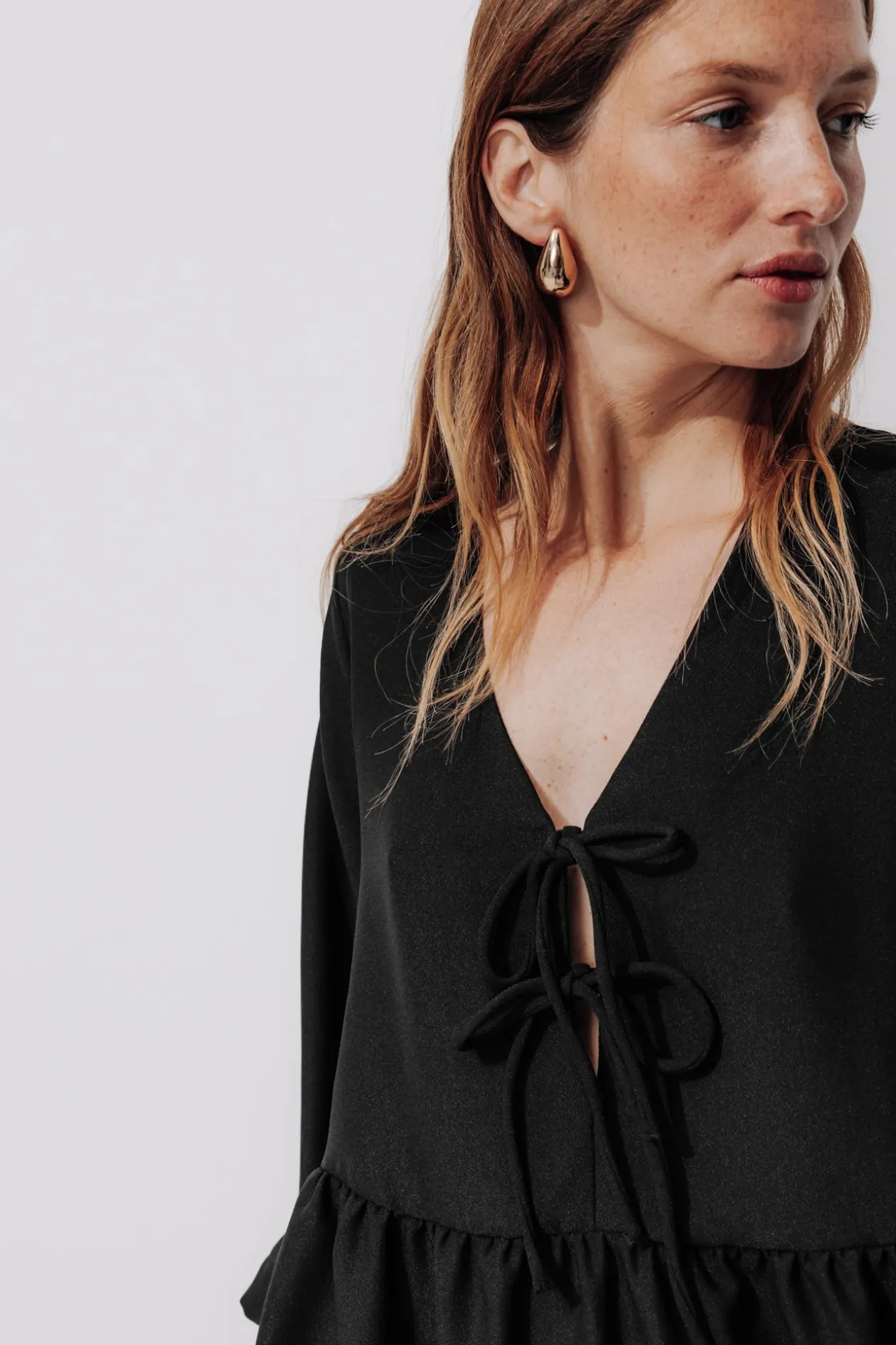 Promod Robe baby doll nouettes - Noir Clearance