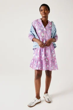 Promod Robe babydoll motifs indiens - Imprimé rose Imprimérose Fashion