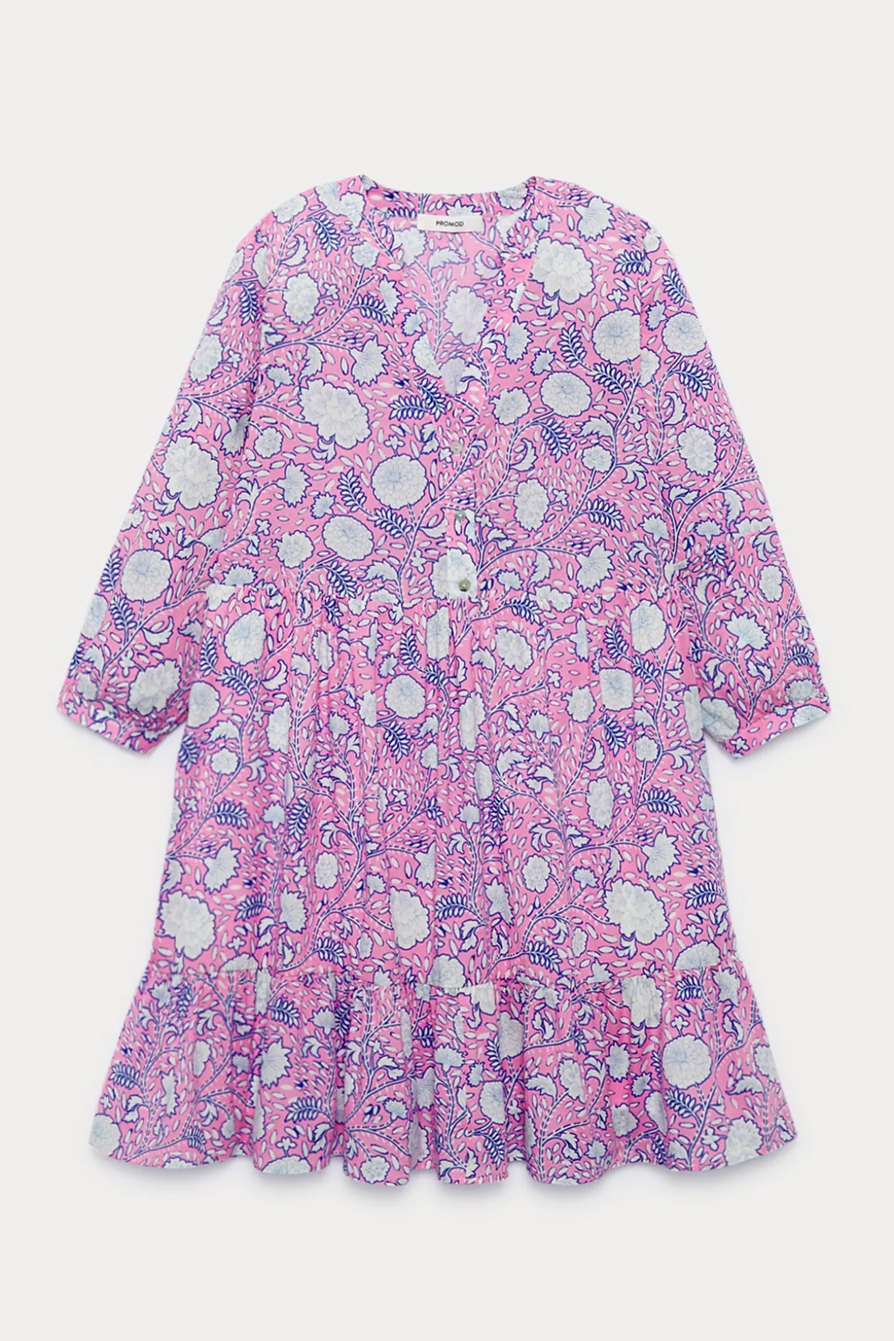 Promod Robe babydoll motifs indiens - Imprimé rose Imprimérose Fashion