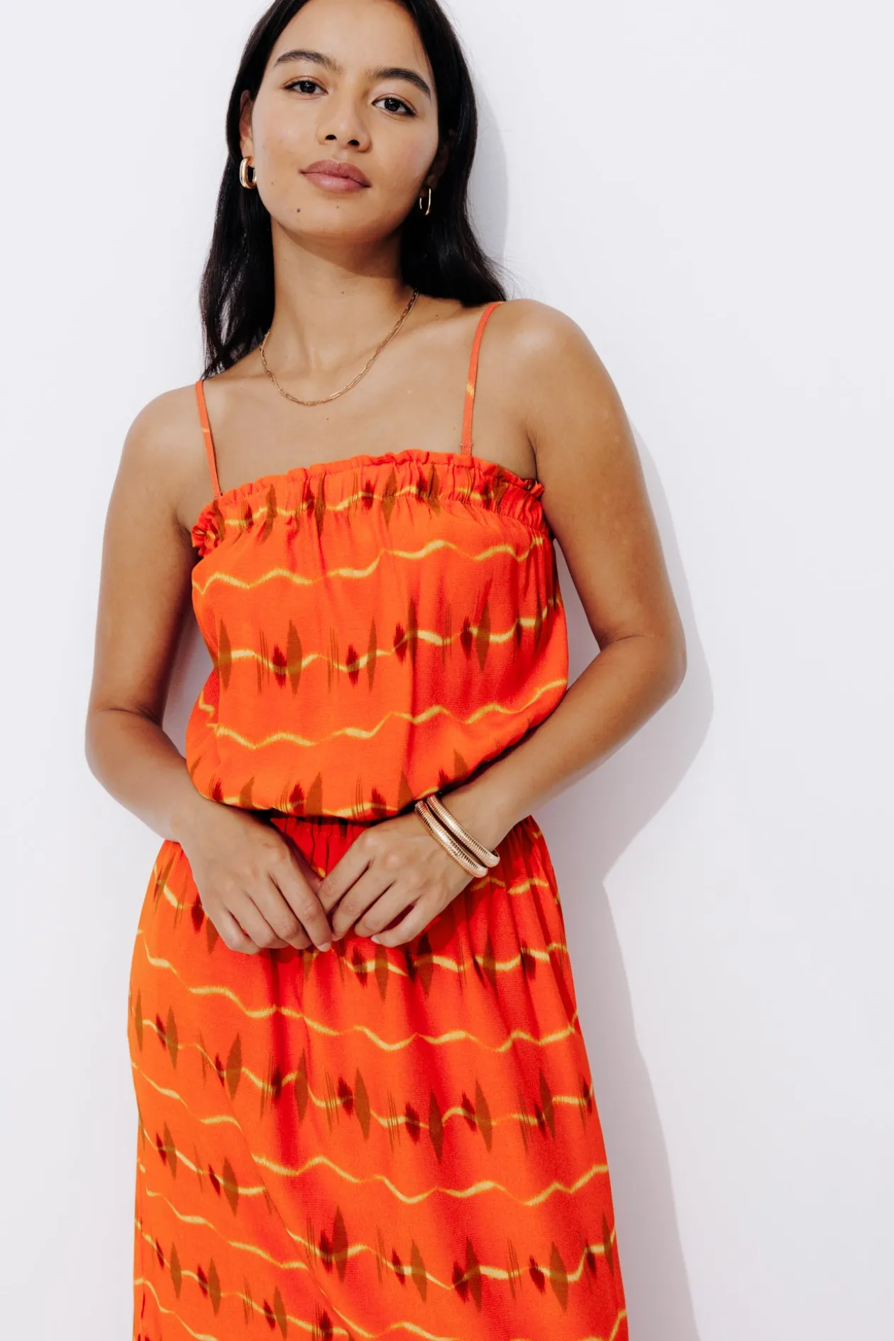 Promod Robe bustier Femme - Imprimé rouge Imprimérouge Shop