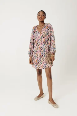 Promod Robe courte à fleurs Femme - Imprimé écru Impriméécru Hot