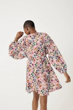Promod Robe courte à fleurs Femme - Imprimé écru Impriméécru Hot