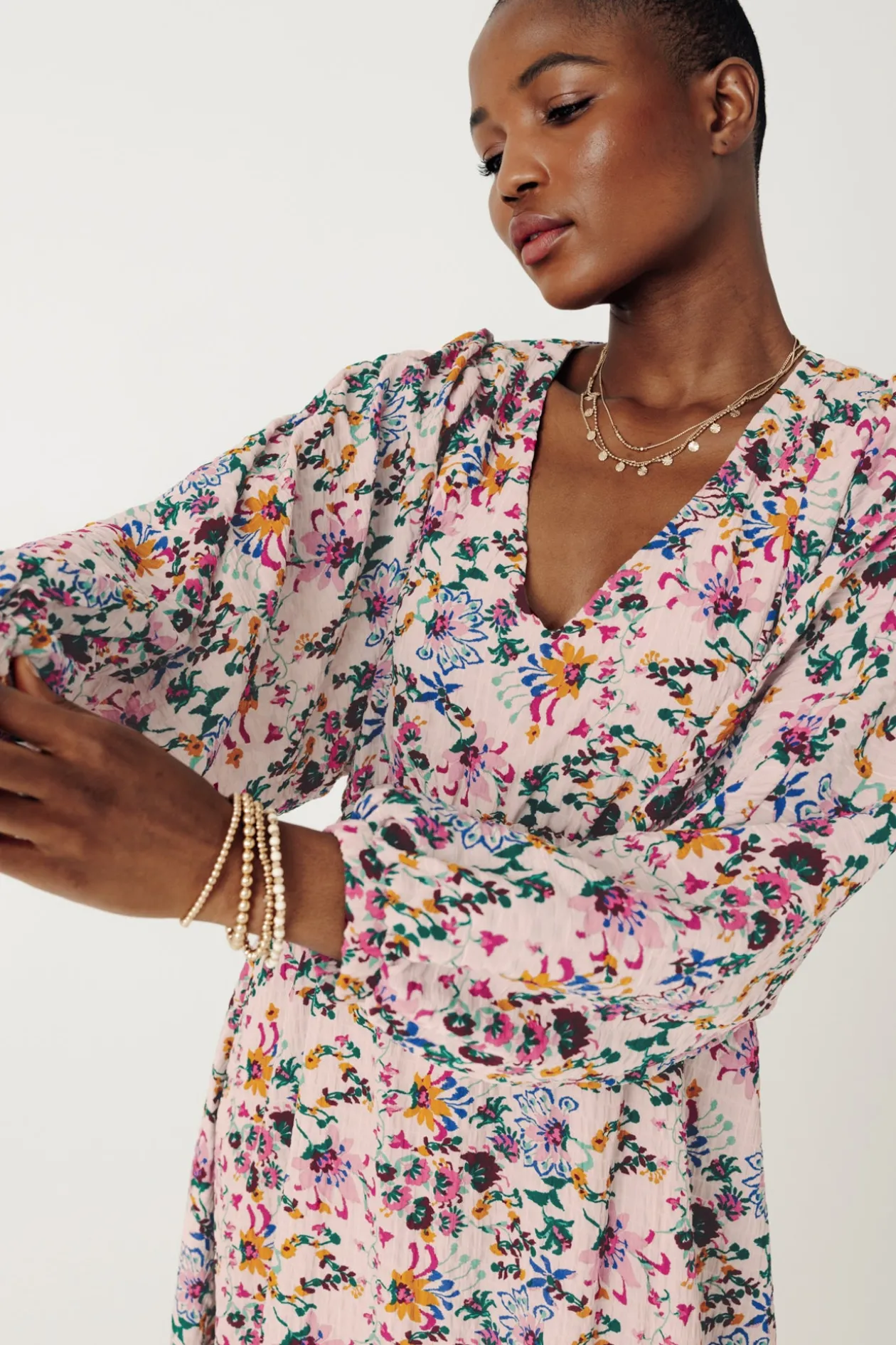 Promod Robe courte à fleurs Femme - Imprimé écru Impriméécru Hot