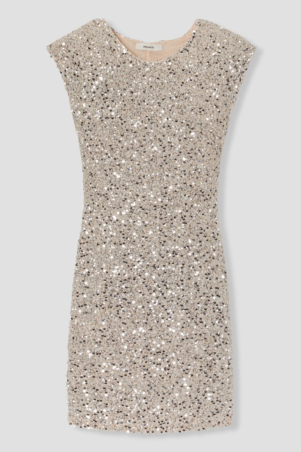 Promod Robe courte à paillettes Femme - Argent Hot
