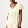 Promod Robe courte baby doll - Ecru Hot