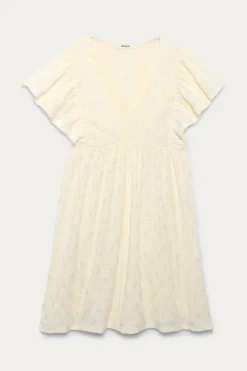 Promod Robe courte baby doll - Ecru Hot