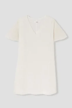 Promod Robe courte brodée Femme - Ecru Online