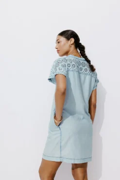 Promod Robe courte broderie anglaise - Jean clair Jeanclair Cheap