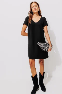 Promod Robe courte détail dentelle - Noir Clearance